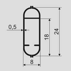 Сечение плакатного профиля № 24.